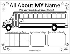 Name Activity Sheet - Bus